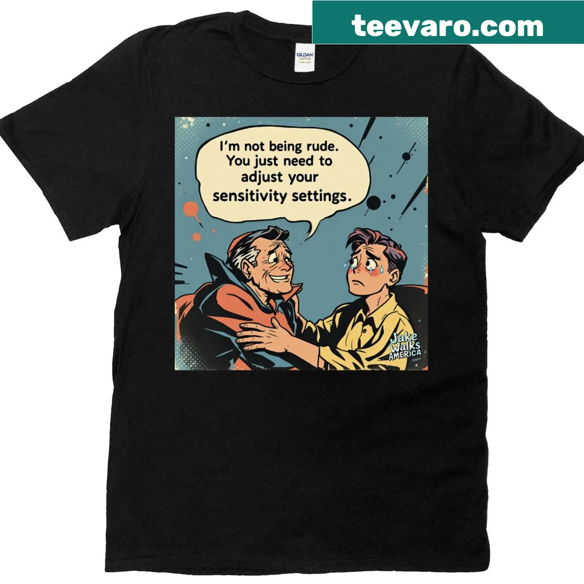 Simple t-shirt with 'Not Rude' text in bold font — on a men's t-shirt