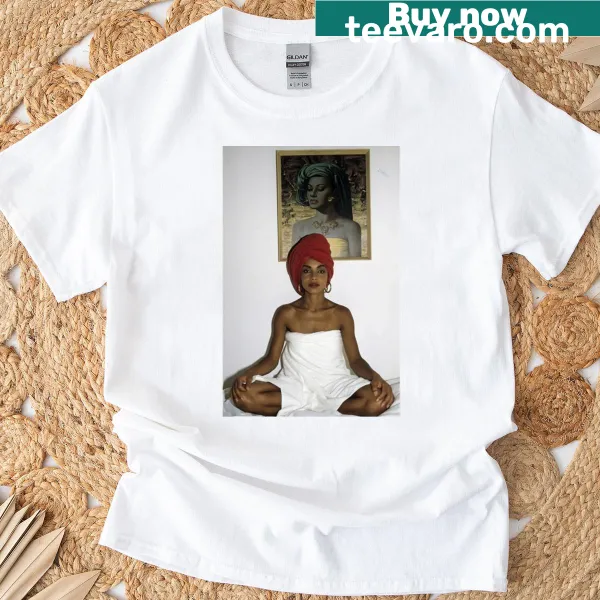 Illustration of Sade in a classic T-shirt design