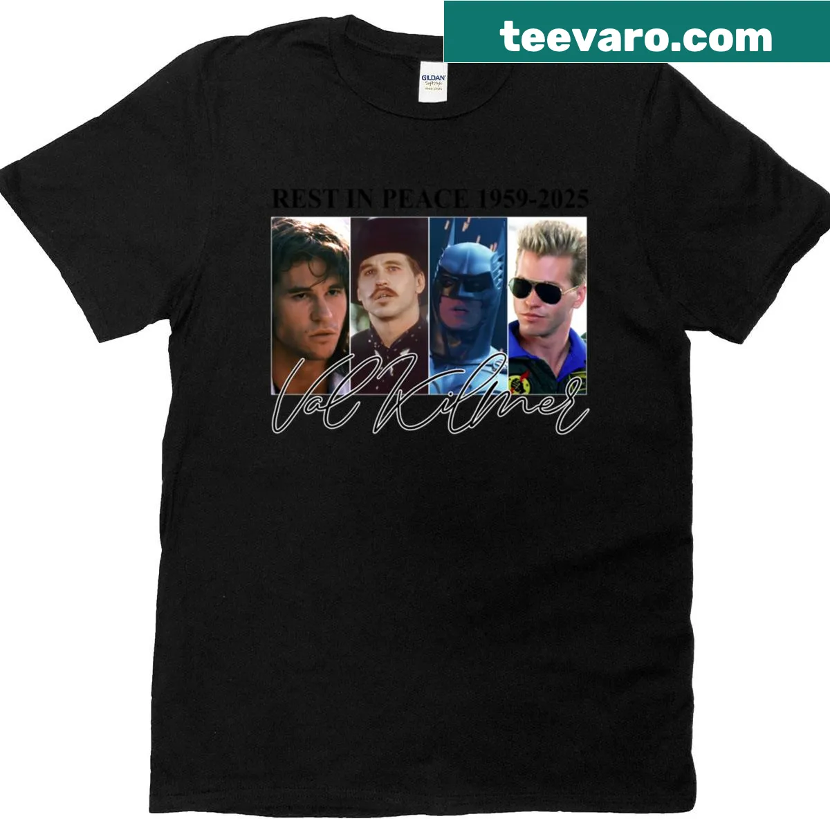 Vintage t-shirt with 'Rest In Peace Actor' text in distressed style — on a men's t-shirt