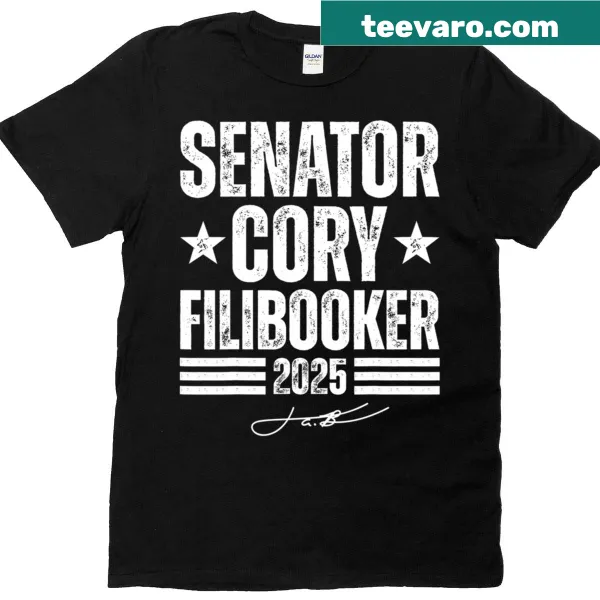Text design referencing Cory Booker's 2025 filibuster