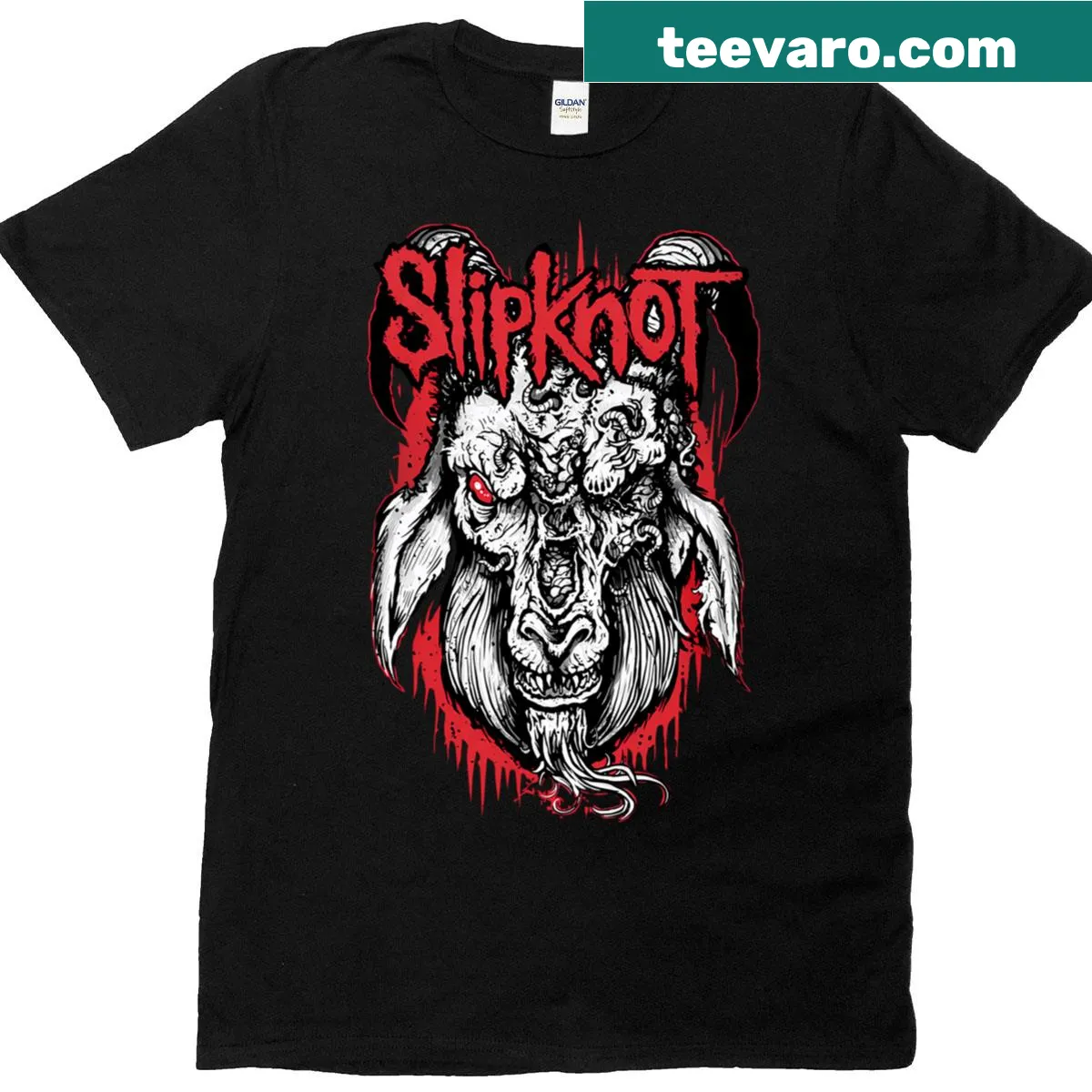 Edgy graphic T-shirt dedicated to the band Slpknt — on a men's t-shirt