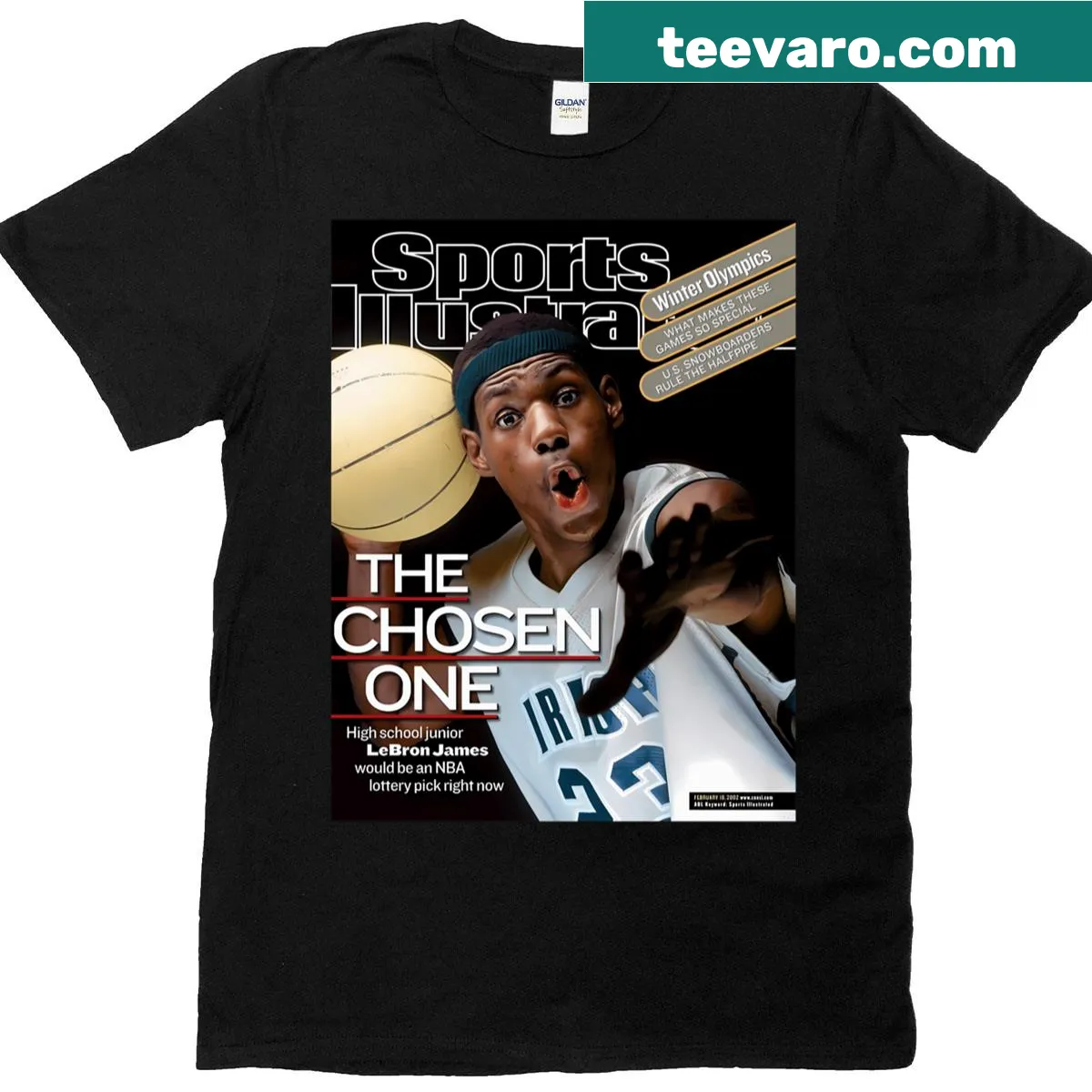 Essential t-shirt featuring LeBron James from Sports Illustrated — on a men's t-shirt