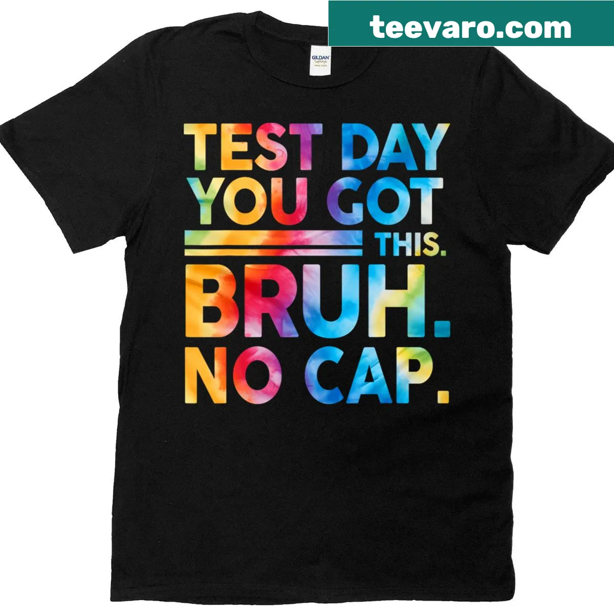 Motivational t-shirt with 'You Got This Bruh No Cap' text — on a men's t-shirt