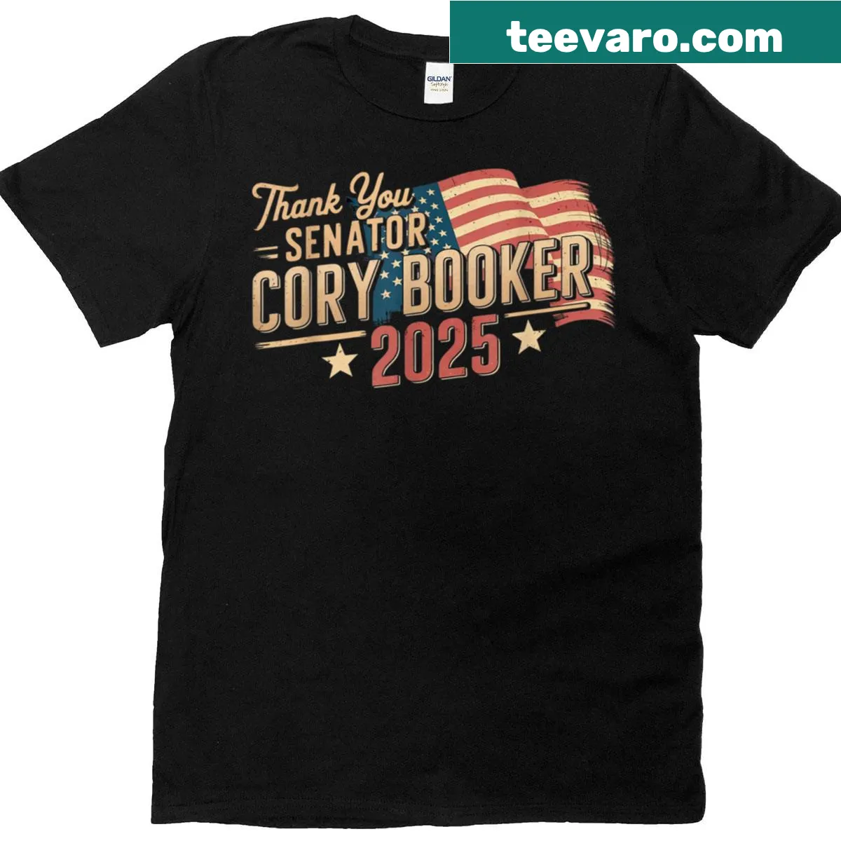 Classic t-shirt with a thank you message for Senator Cory Booker — on a men's t-shirt