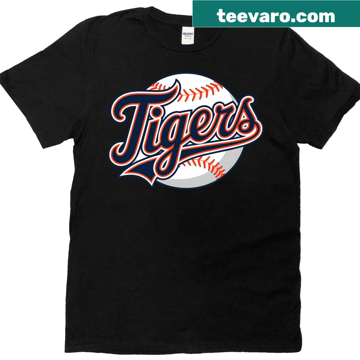 Retro-style Tigers name t-shirt for kids — on a men's t-shirt