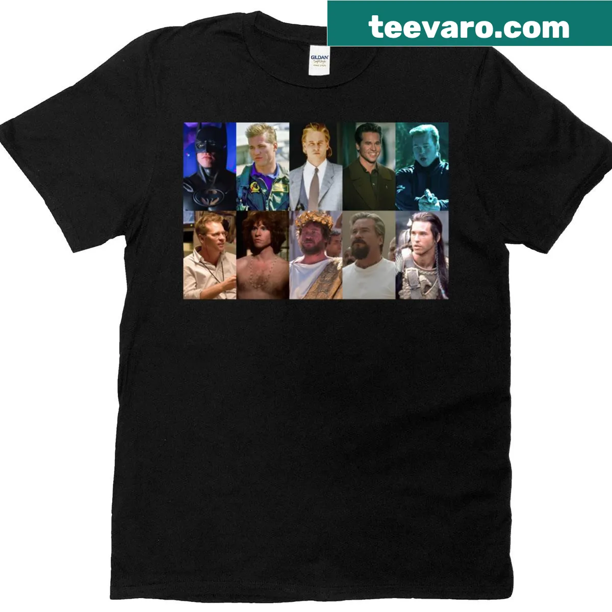 Illustrated variants of the character Val on a T-shirt — on a men's t-shirt