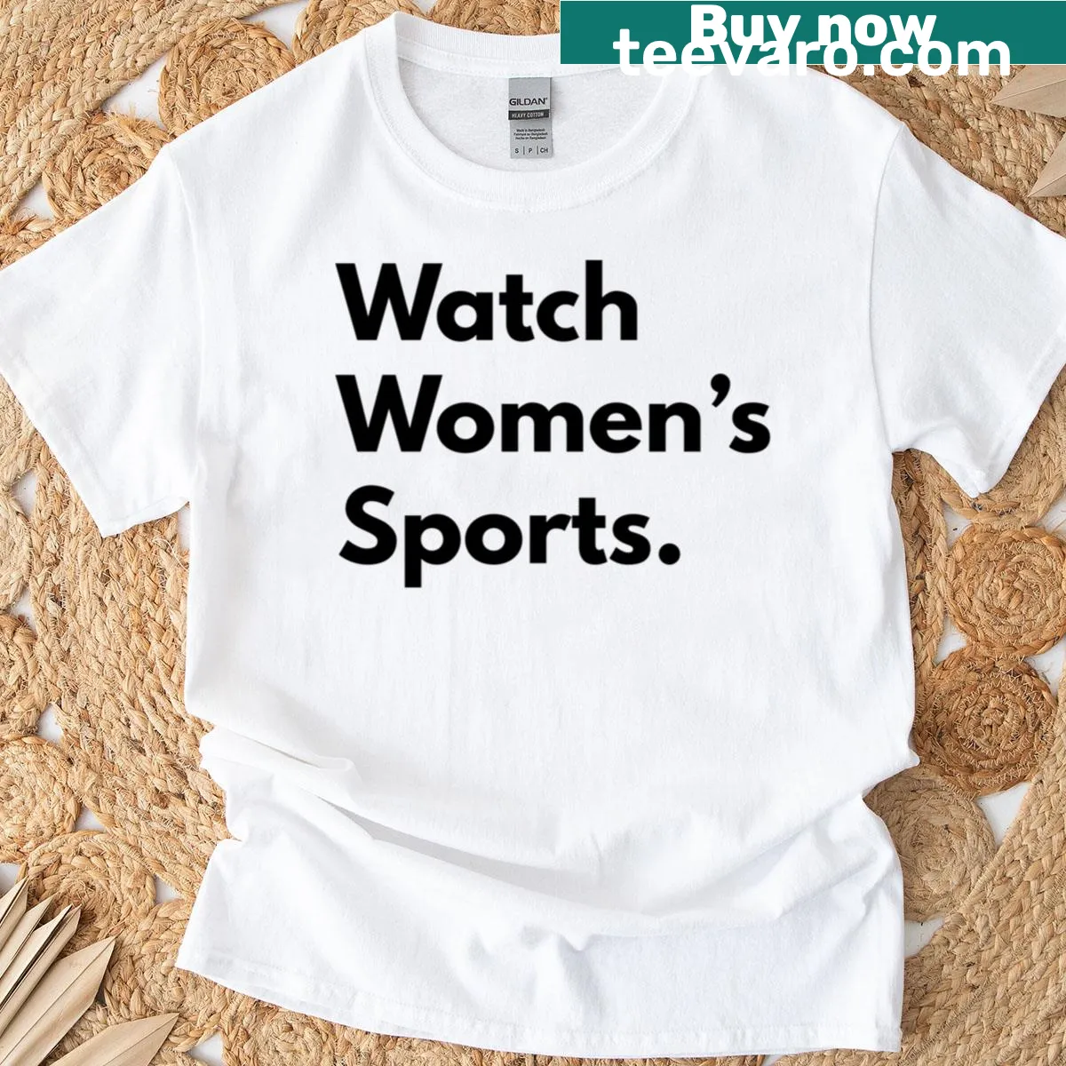Classic t-shirt with 'Watch Womens Sports' printed in bold text — on a men's t-shirt