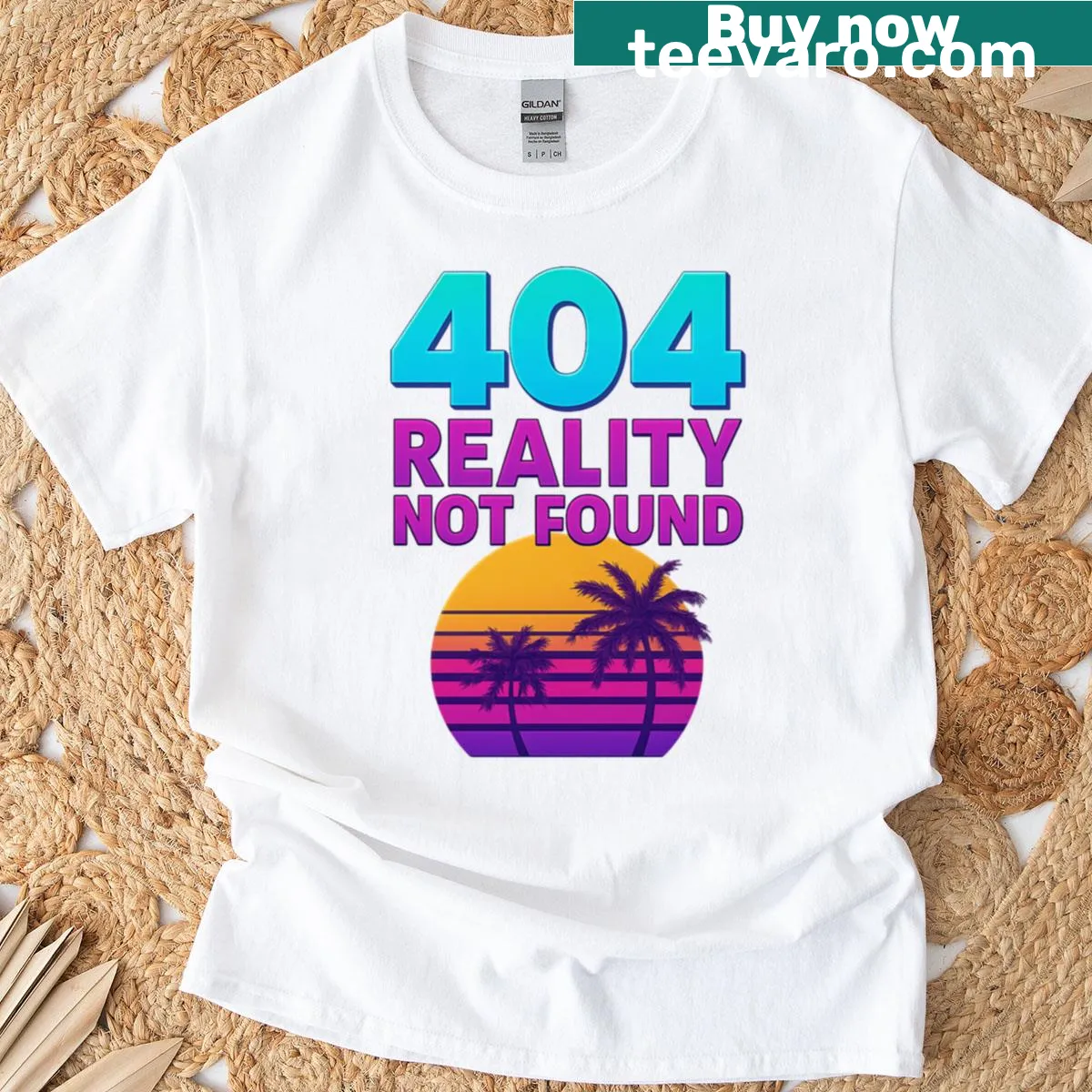 Classic t-shirt with the phrase '404 Reality Not Found', perfect for tech enthusiasts. — on a men's t-shirt