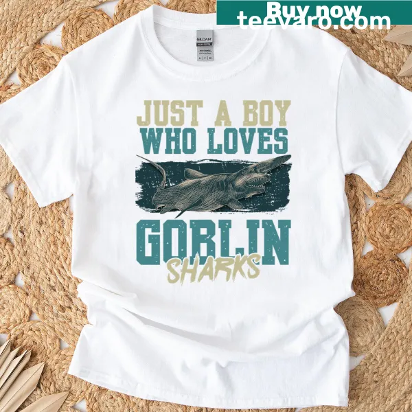 Bold graphic T-shirt featuring a great white shark illustration
