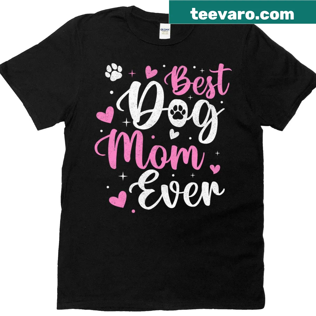 Funny T-shirt celebrating dog moms with playful text — on a men's t-shirt
