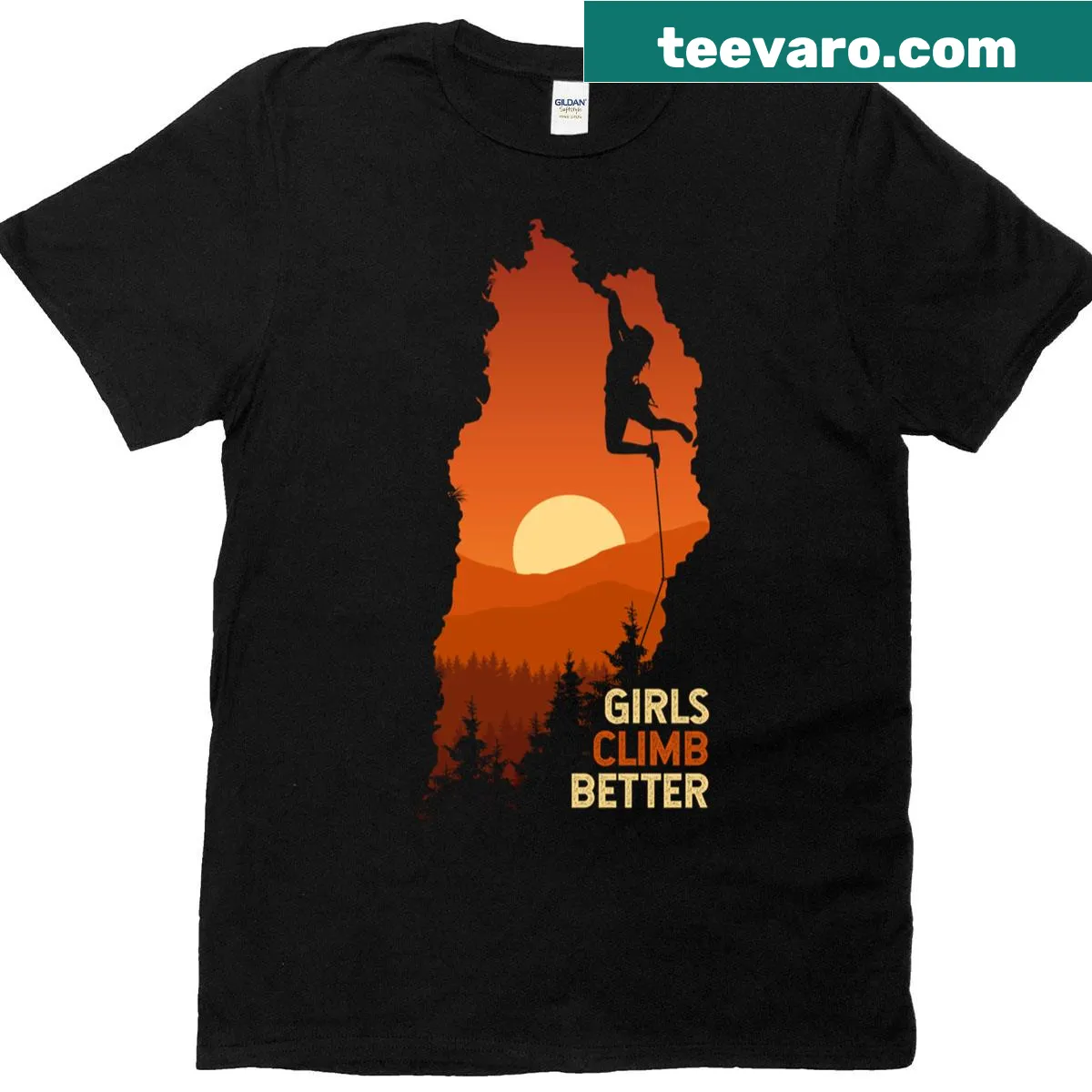 Classic T-shirt with bold 'Born To Climb' graphic for climbers — on a men's t-shirt