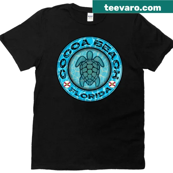 Vintage sea turtle graphic T-shirt inspired by Cocoa Beach, Florida