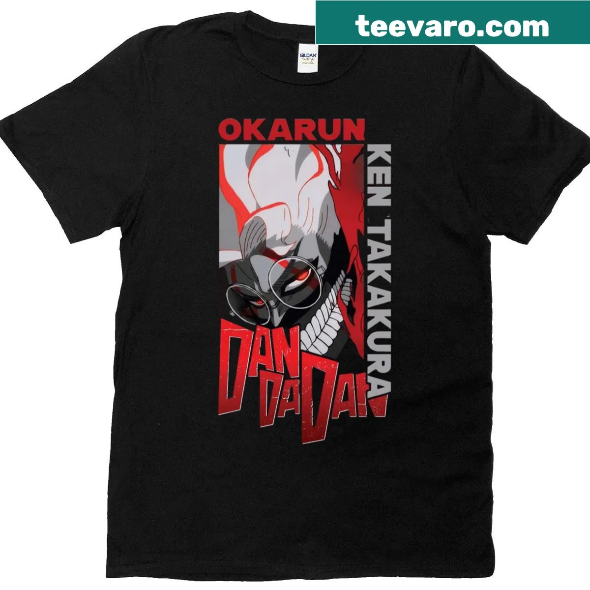 Okarun graphic T-shirt inspired by the Dandadan series — on a men's t-shirt