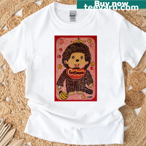 Classic T-shirt with playful 'Go Bananas' text design