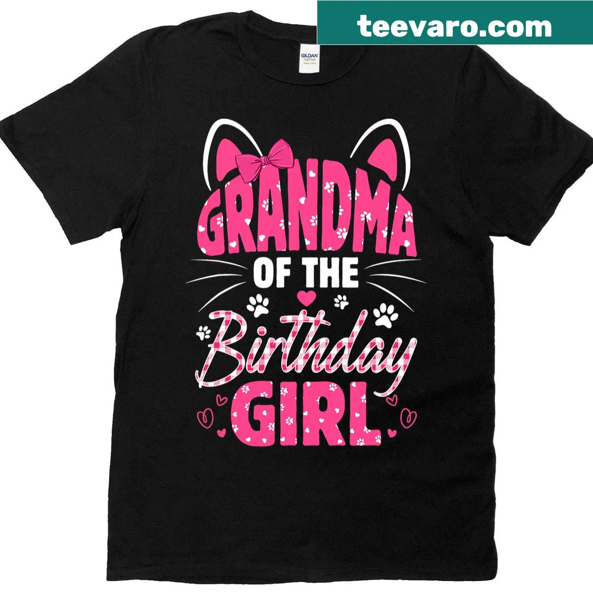 Typography T-shirt celebrating the grandma of the birthday girl — on a men's t-shirt