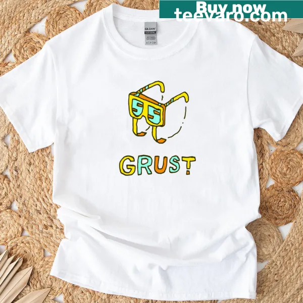 Humorous Grust Vision Enhancer t-shirt with bold typography