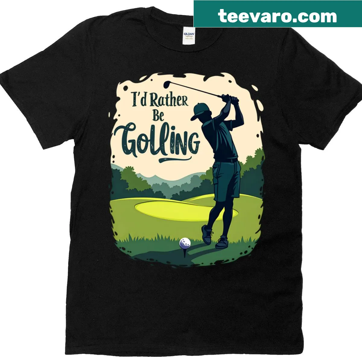 Classic t-shirt featuring a saying about preferring golf — on a men's t-shirt
