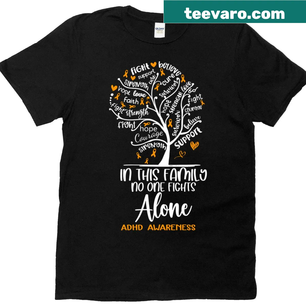 Classic T-shirt promoting ADHD awareness and support — on a men's t-shirt