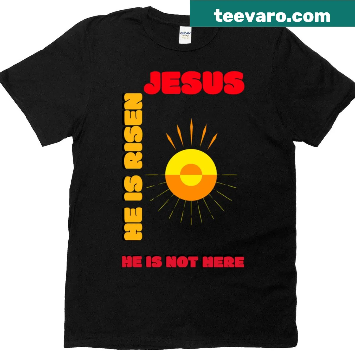 Classic T-shirt with a religious resurrection message — on a men's t-shirt