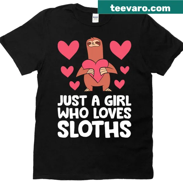 Cute t-shirt featuring an illustration of a sloth