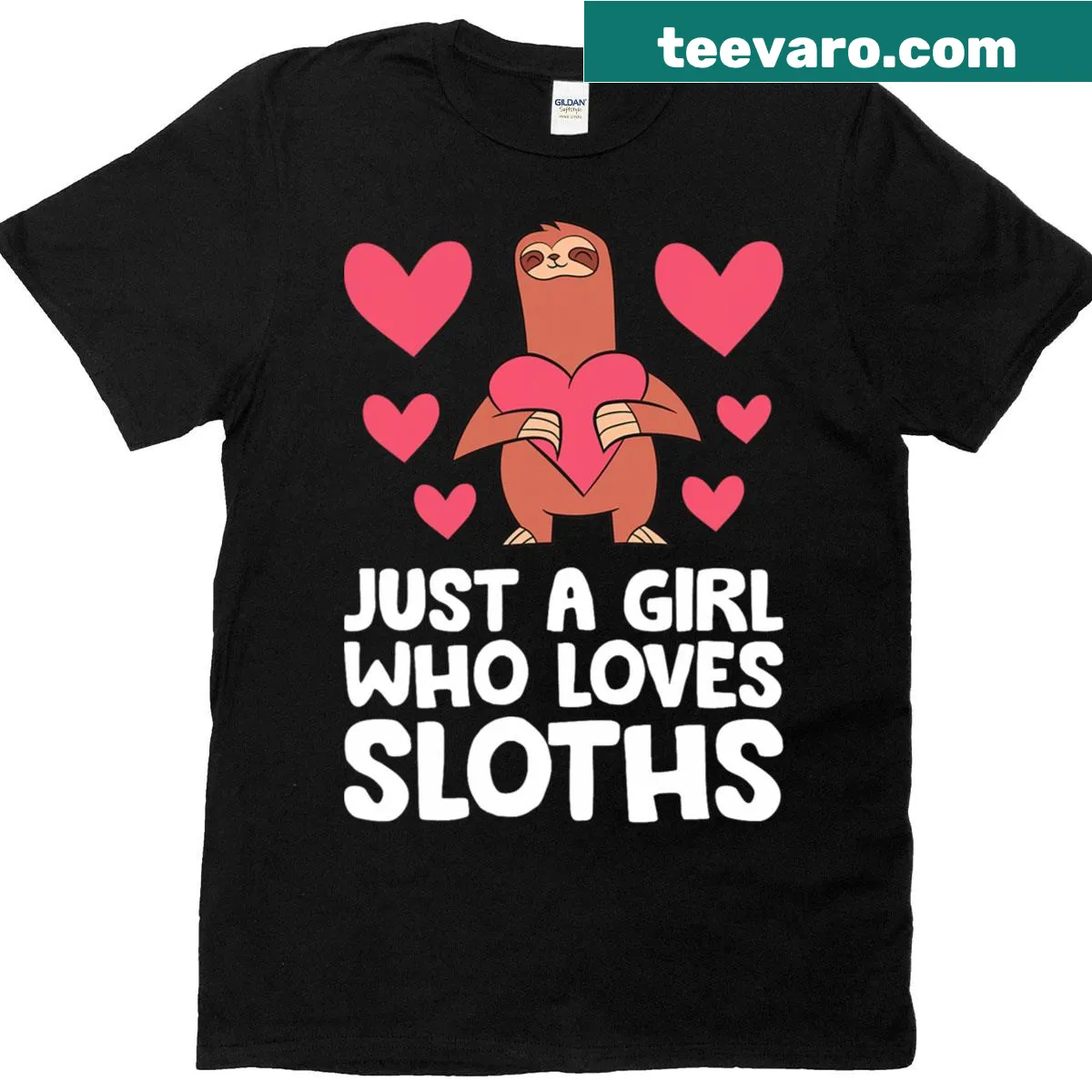 Cute t-shirt featuring an illustration of a sloth — on a men's t-shirt