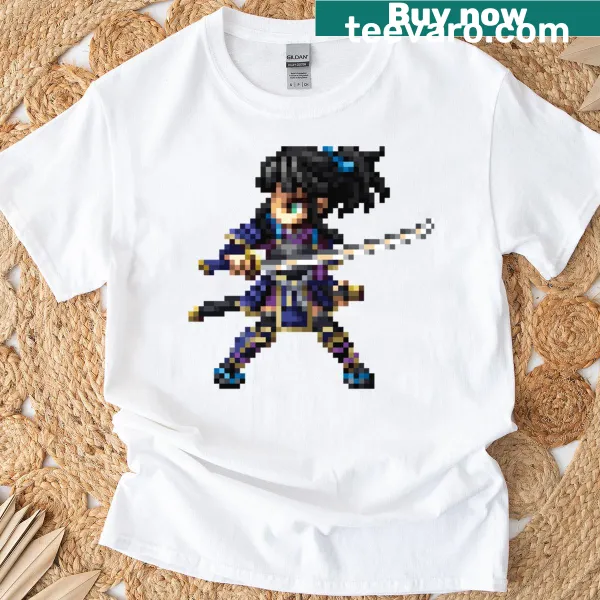 Pixel art samurai design inspired by Final Fantasy Brave Exvius