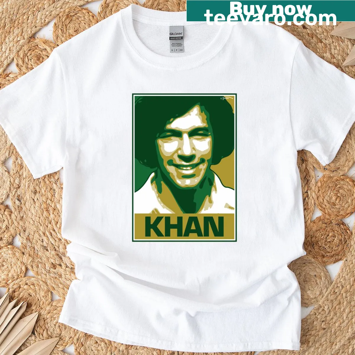 Classic T-shirt with Khan and Pakistan theme for national pride — on a men's t-shirt