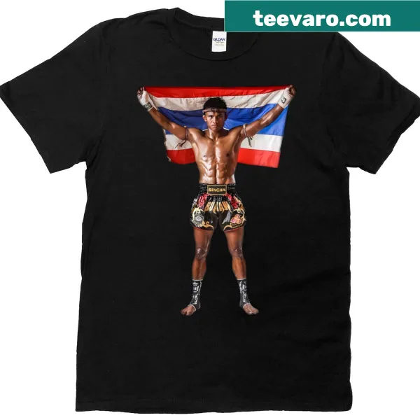 Illustration of Muay Thai fighter Buakaw on a classic t-shirt