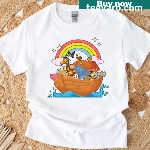 Cute baby animals from Noah's Ark on a classic T-shirt