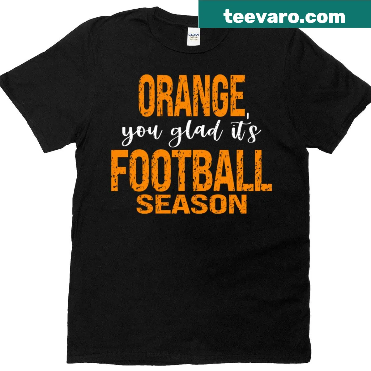Vintage-style football t-shirt with playful text and football graphics — on a men's t-shirt