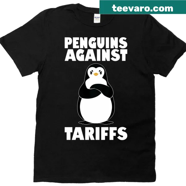 Funny long sleeve shirt with penguins and political text