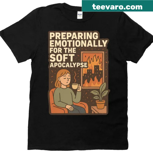 Funny T-shirt about preparing for the soft apocalypse