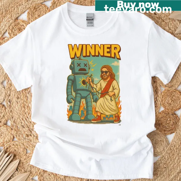 Illustrated t-shirt featuring red sneakers
