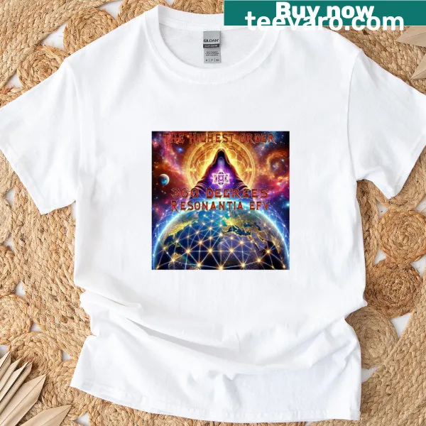 Bold typography T-shirt featuring 'The Highest Order 360 Degrees' text
