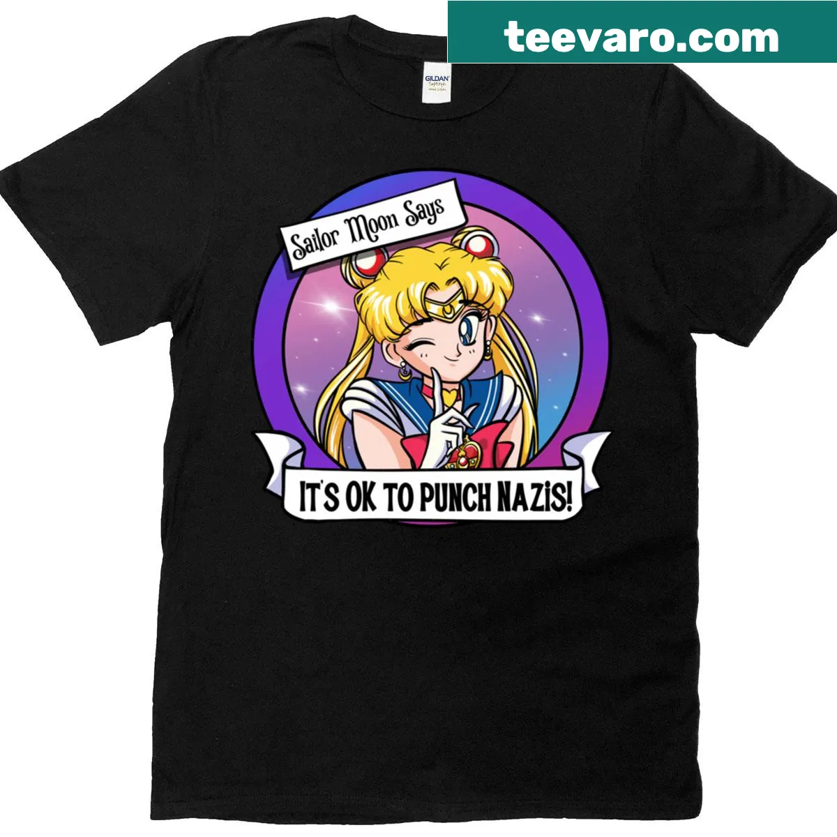 Classic t-shirt with Sailor Moon graphic and inspiring phrase — on a men's t-shirt