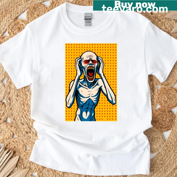 Pop art themed T-shirt inspired by SCP-096