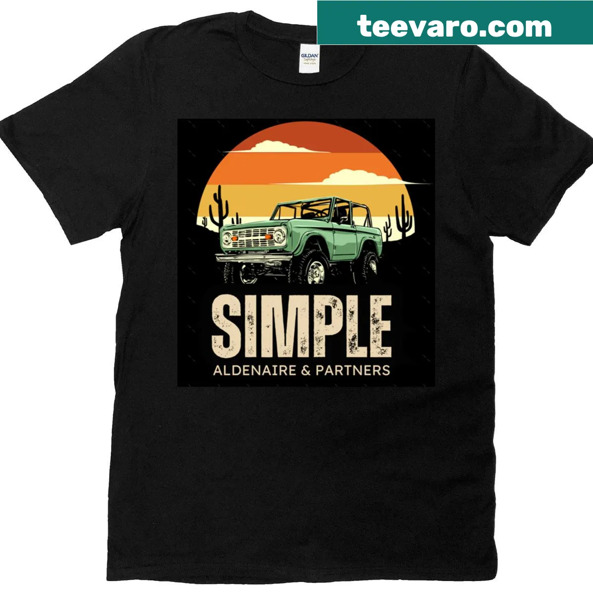 Classic T-shirt with 'Simple And Wild' printed on it — on a men's t-shirt