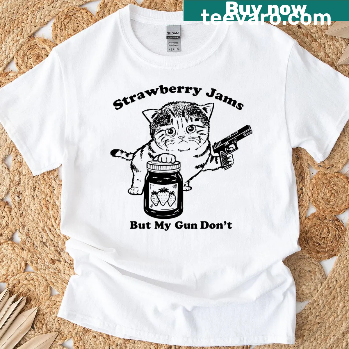 Funny Cat Lover t-shirt with humorous graphic text design — on a men's t-shirt