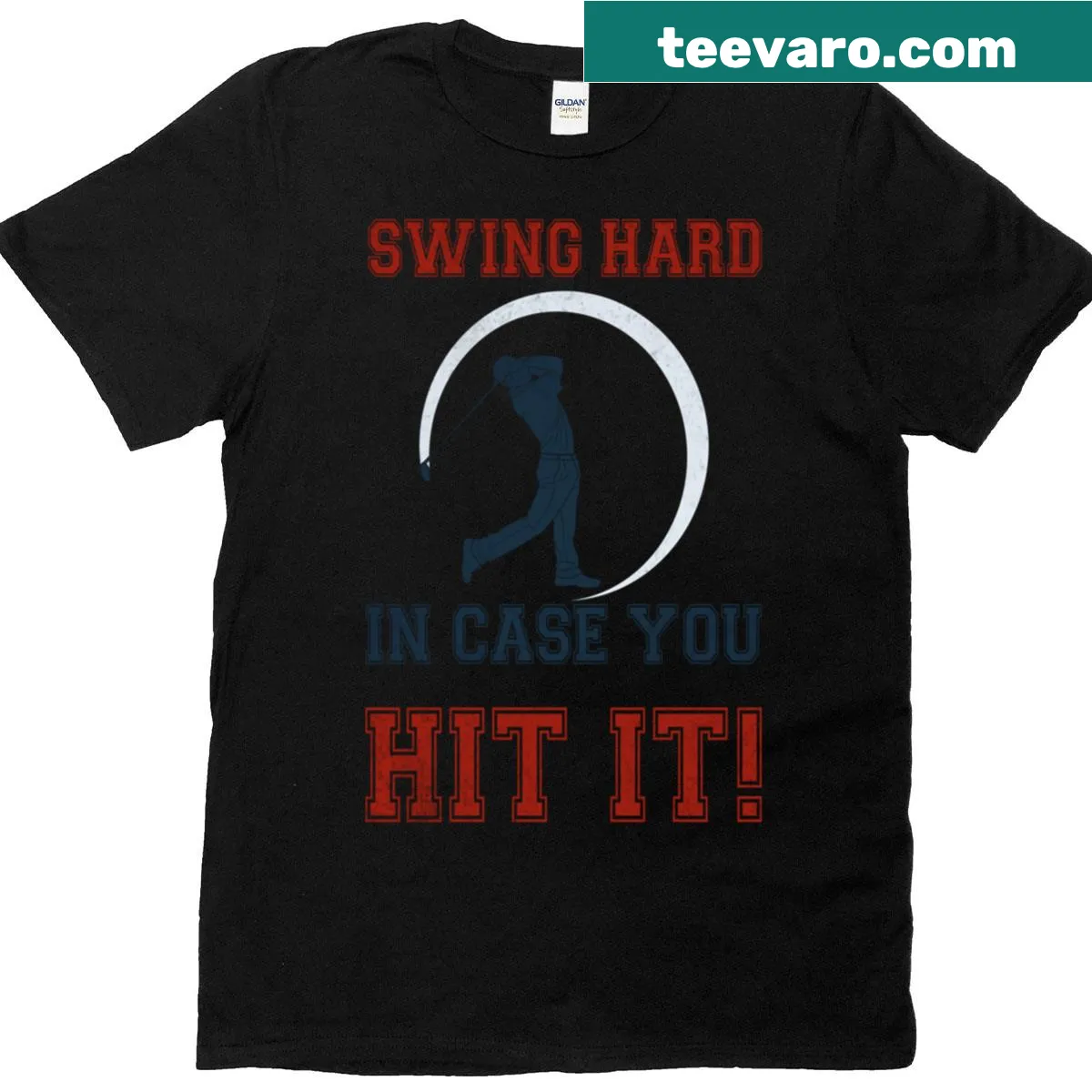 Funny golf quote t-shirt with humorous design — on a men's t-shirt