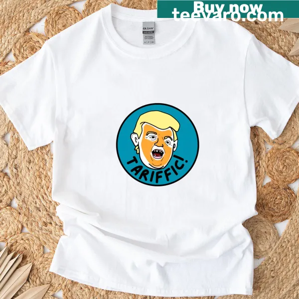 Fun T-shirt featuring a sloth and Trump illustration with humorous elements