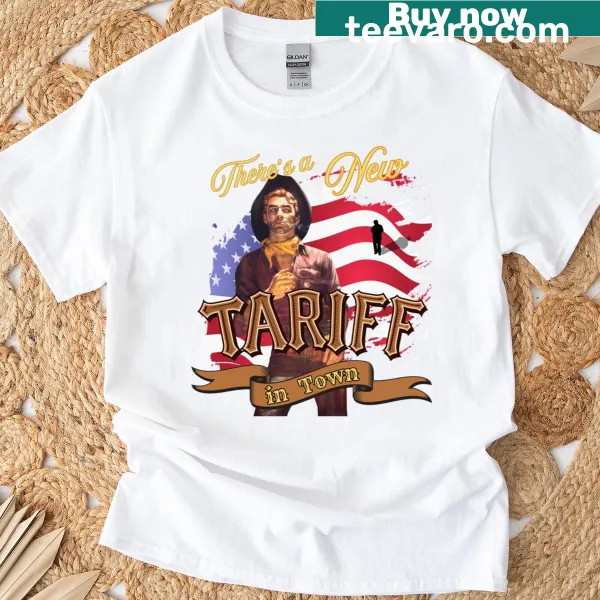 Classic tee announcing a new wild west gunslinger with humorous text