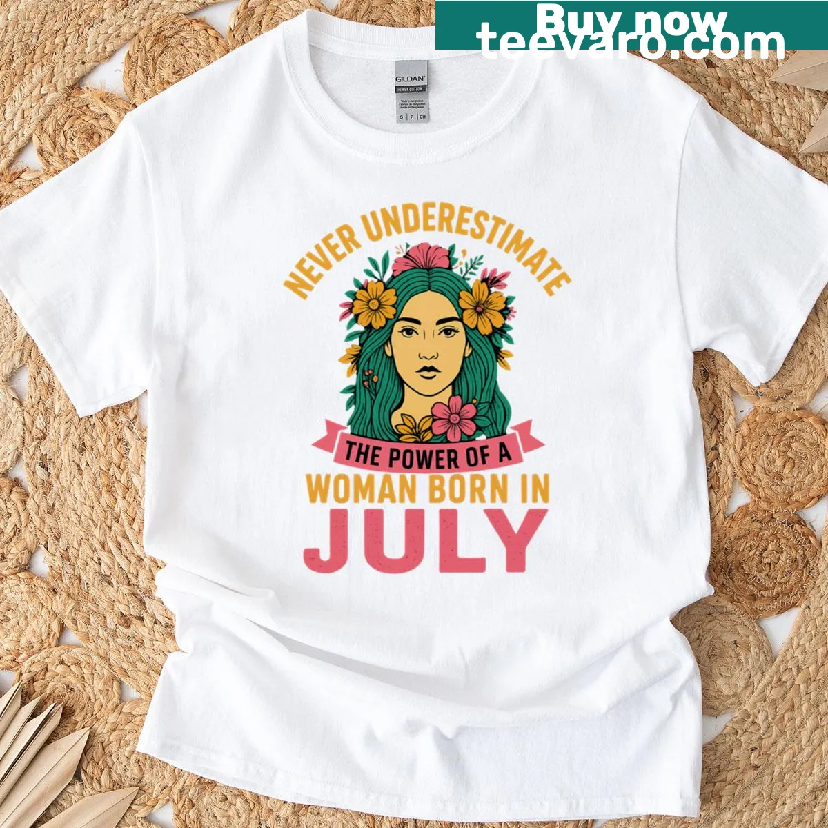 Classic T-shirt with the phrase 'Underestimate Women' in bold typography — on a men's t-shirt