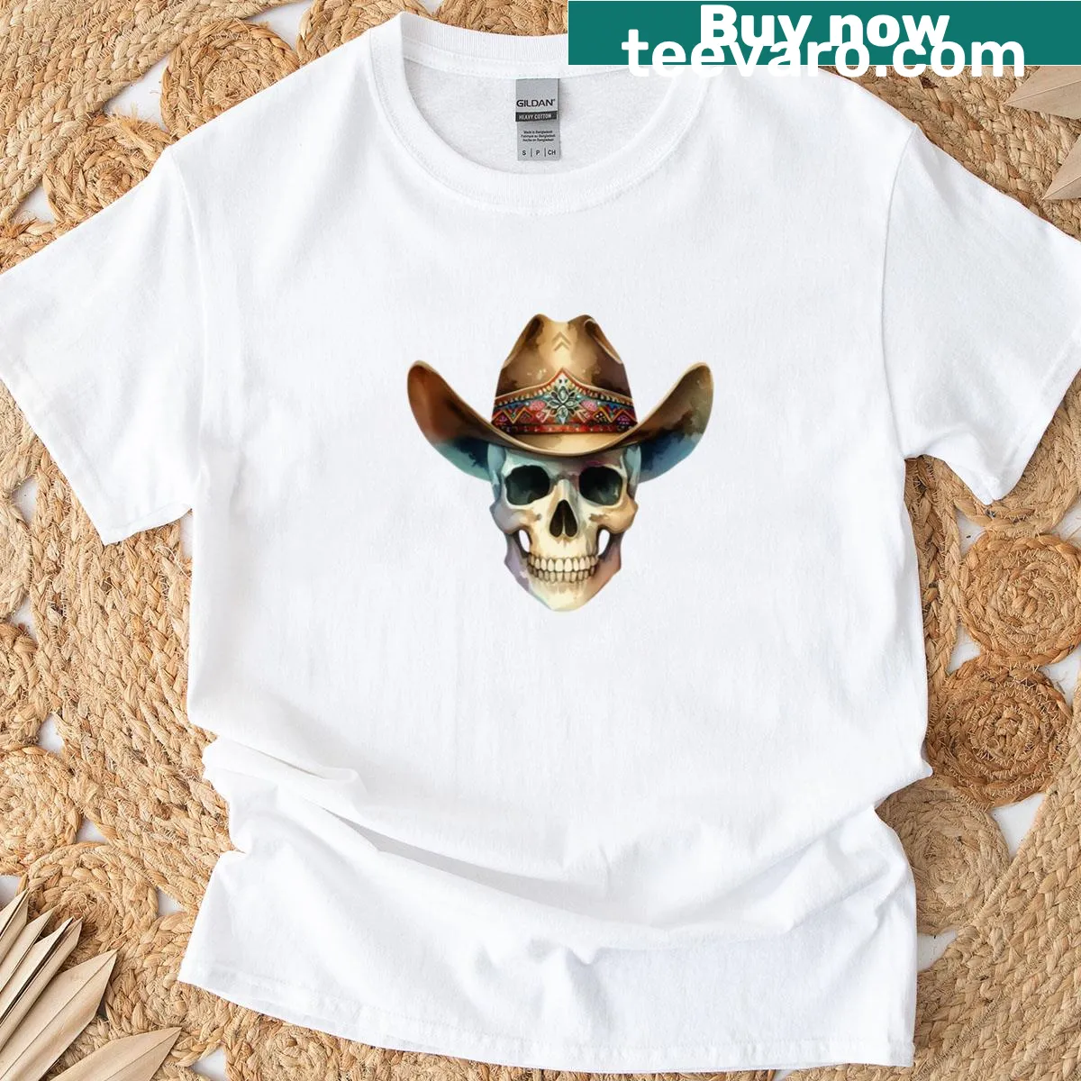 Edgy T-shirt featuring a silhouette of a skull design — on a men's t-shirt