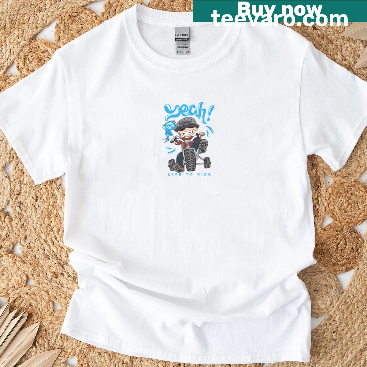 Kids T-shirt featuring an urban tricycle design — on a men's t-shirt
