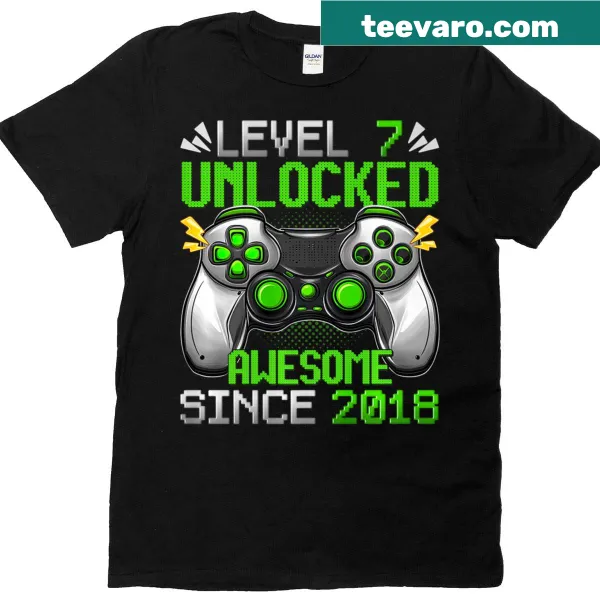 Awesome Level 7 birthday t-shirt for boys