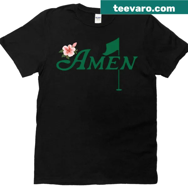 Floral-themed T-shirt for golf lovers featuring a golfer silhouette.