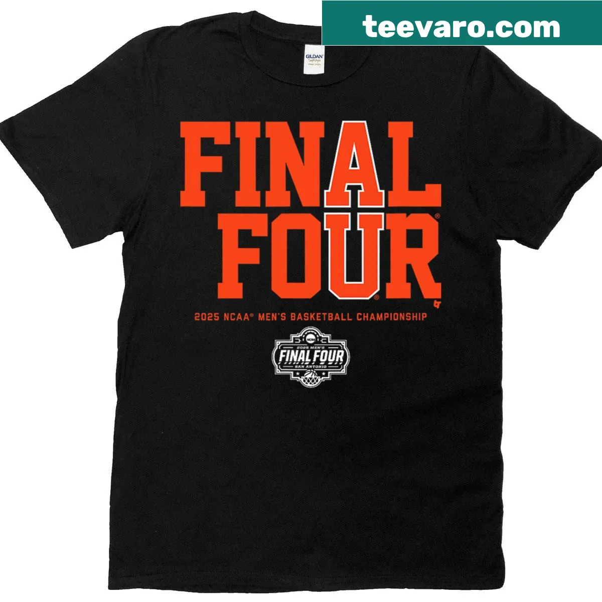 Auburn Tigers NCAA Final Four basketball t-shirt with bold logo — on a men's t-shirt