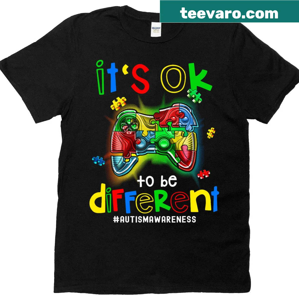 Video game-themed Autism Awareness T-shirt for kids — on a men's t-shirt