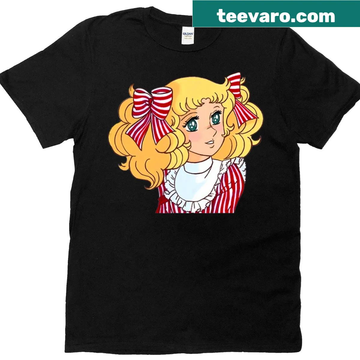Retro t-shirt featuring the character from 'Candy Candy' anime — on a men's t-shirt