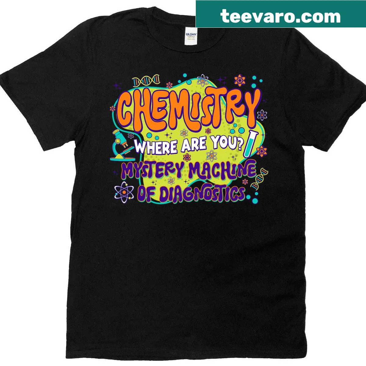Playful T-shirt for students featuring Chemistry Lab Week design — on a men's t-shirt
